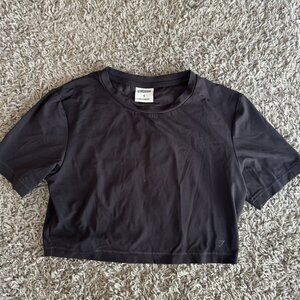 GYMSHARK cropped baby tee spandex workout top size S, perfect condition